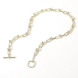 14KGP  Hardware Chain Necklace Toggle Closure